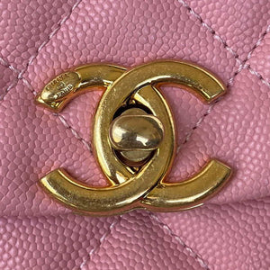 Chanel AS3580 Small Flap Bag Lambskin Lambskin & Gold-Tone Metal Pink - Default Title - View 3