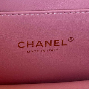 Chanel AS3580 Small Flap Bag Lambskin Lambskin & Gold-Tone Metal Pink - Default Title - View 8