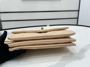 Chanel AS3609 Flap Bag Lambskin Lambskin & Gold-Tone Metal Apricot - Default Title - View 5