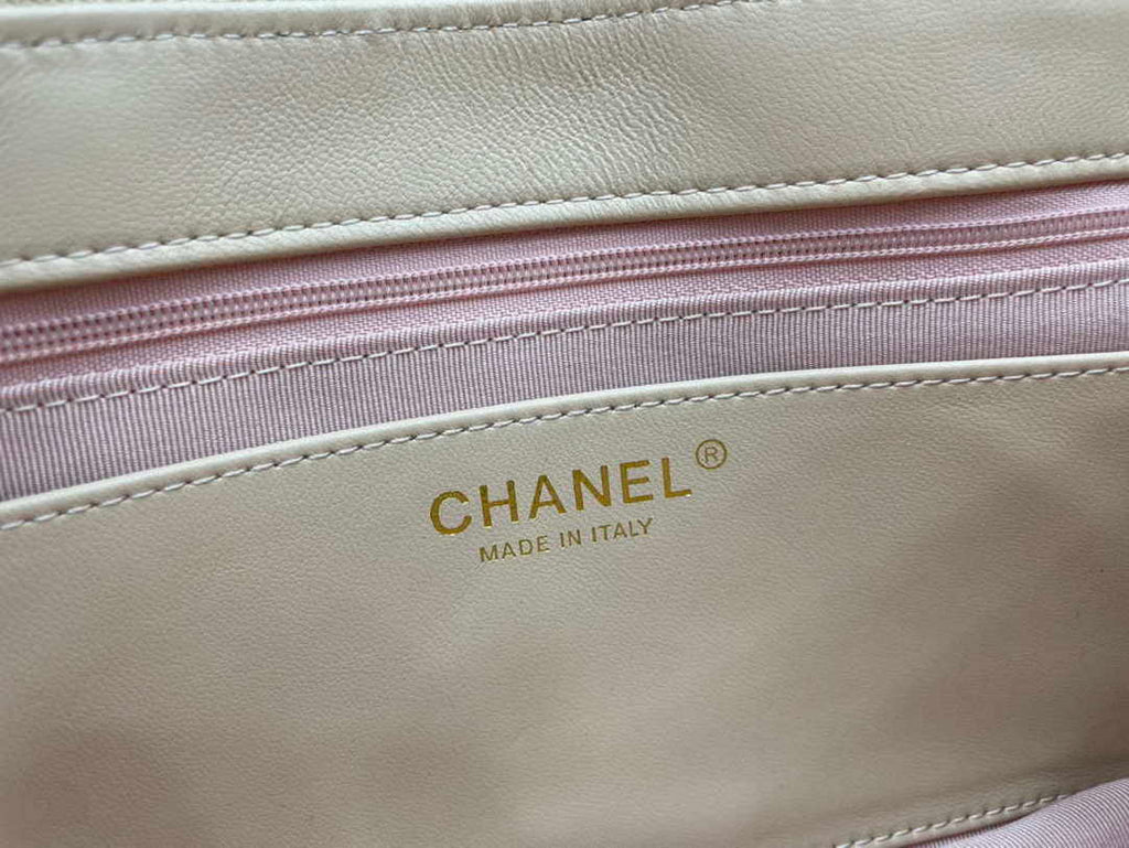 Chanel AS3609 Flap Bag Lambskin Lambskin & Gold-Tone Metal Apricot