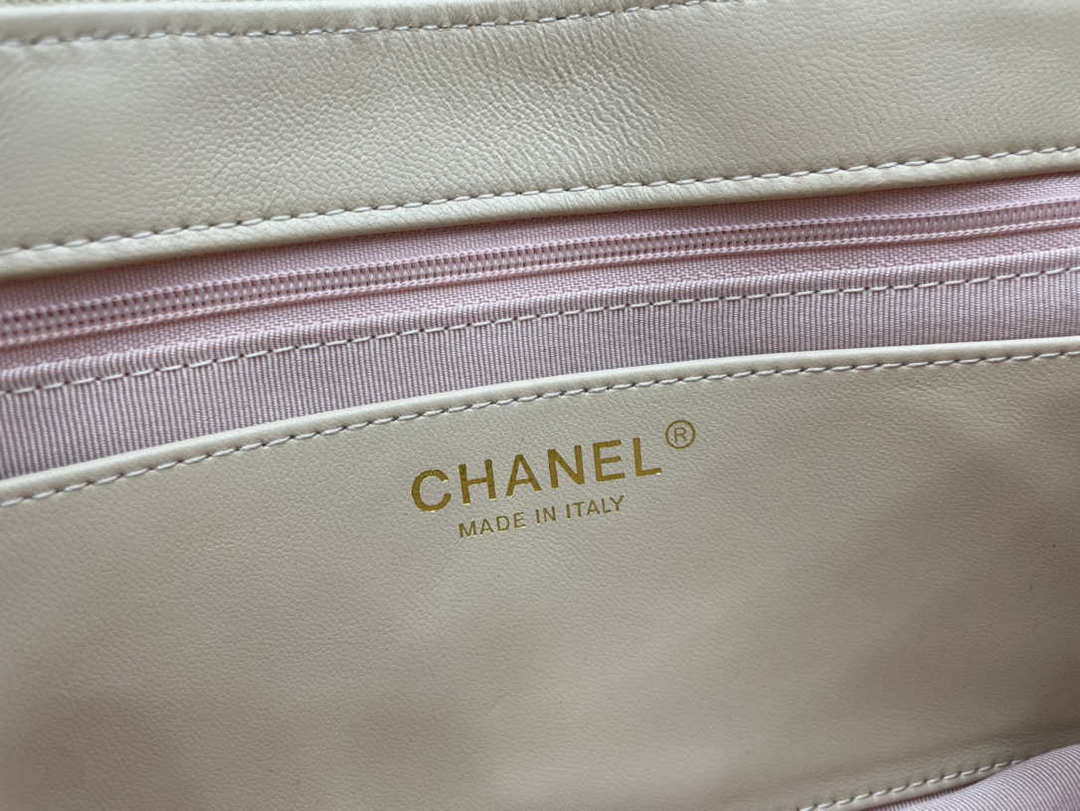 Chanel AS3609 Flap Bag Lambskin Lambskin & Gold-Tone Metal Apricot
