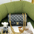 Chanel AS3609 Flap Bag Lambskin Lambskin & Gold-Tone Metal Black - Default Title - View 1