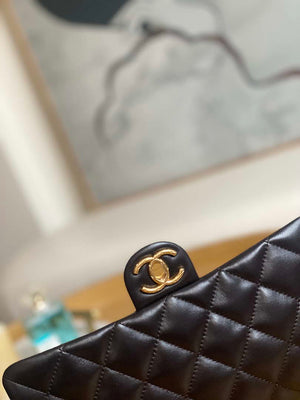 Chanel AS3609 Flap Bag Lambskin Lambskin & Gold-Tone Metal Dark Brown - Default Title - View 3