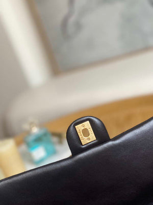 Chanel AS3609 Flap Bag Lambskin Lambskin & Gold-Tone Metal Dark Brown - Default Title - View 4