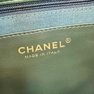 Chanel AS3609 Flap Bag Lambskin Lambskin & Gold-Tone Metal Green - Default Title - View 9