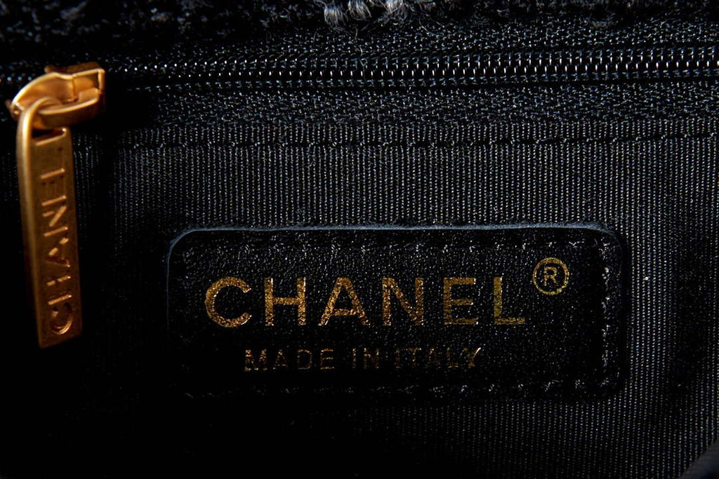 Chanel AS3611 Small Flap Bag Wool Tweed & Gold-Tone Metal Black