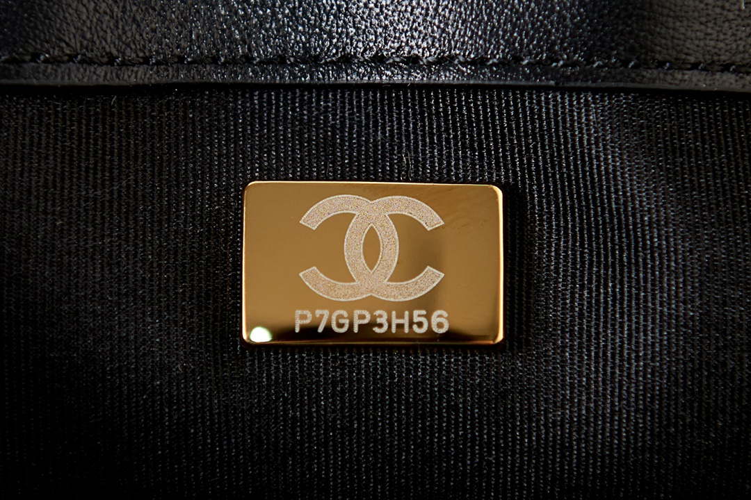 Chanel AS3611 Small Flap Bag Wool Tweed & Gold-Tone Metal Black - Default Title - View 9