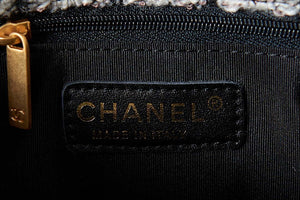Chanel AS3611 Small Flap Bag Wool Tweed & Gold-Tone Metal Gray and Black - Default Title - View 8