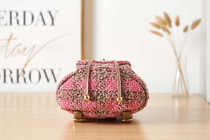 Chanel AS3615 Backpack Wool Tweed & Gold-Tone Metal Pink - Default Title - View 6