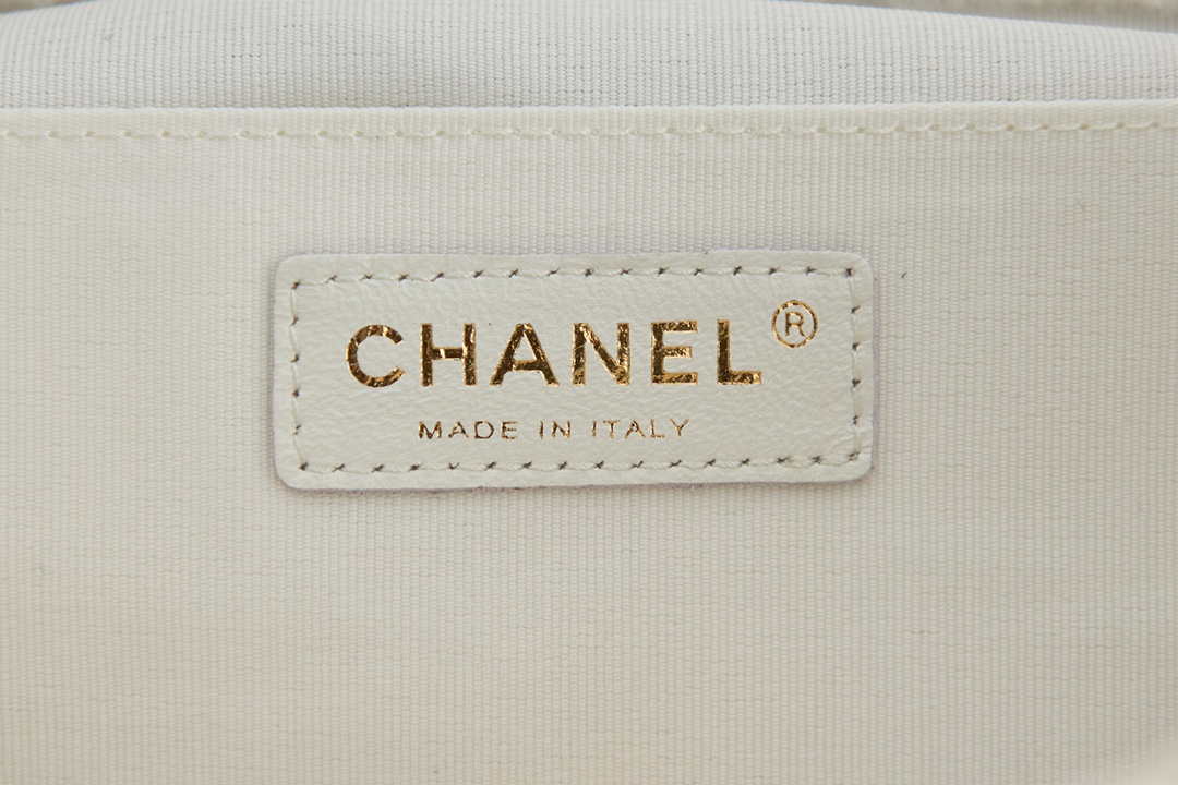 Chanel AS3615 Backpack Wool Tweed & Gold-Tone Metal Beige & Black