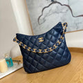 Chanel AS3631 2022 new hippie underarm Hobo bag Lambskin Navy blue - Default Title - View 1