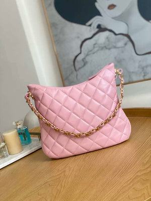 Chanel AS3631 2022 new hippie underarm Hobo bag Lambskin Pink - Default Title - View 3