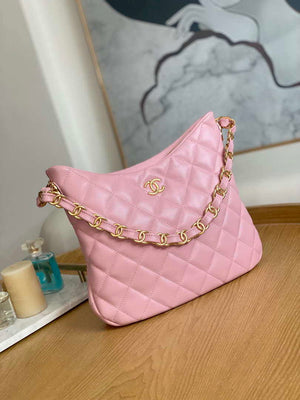 Chanel AS3631 2022 new hippie underarm Hobo bag Lambskin Pink - Default Title - View 4