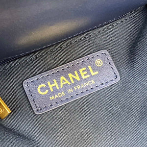 Chanel AS3652 Small Flap Bag with Top Handle Cotton & Wool Tweed & Gold-Tone Metal Black and Red - Default Title - View 9