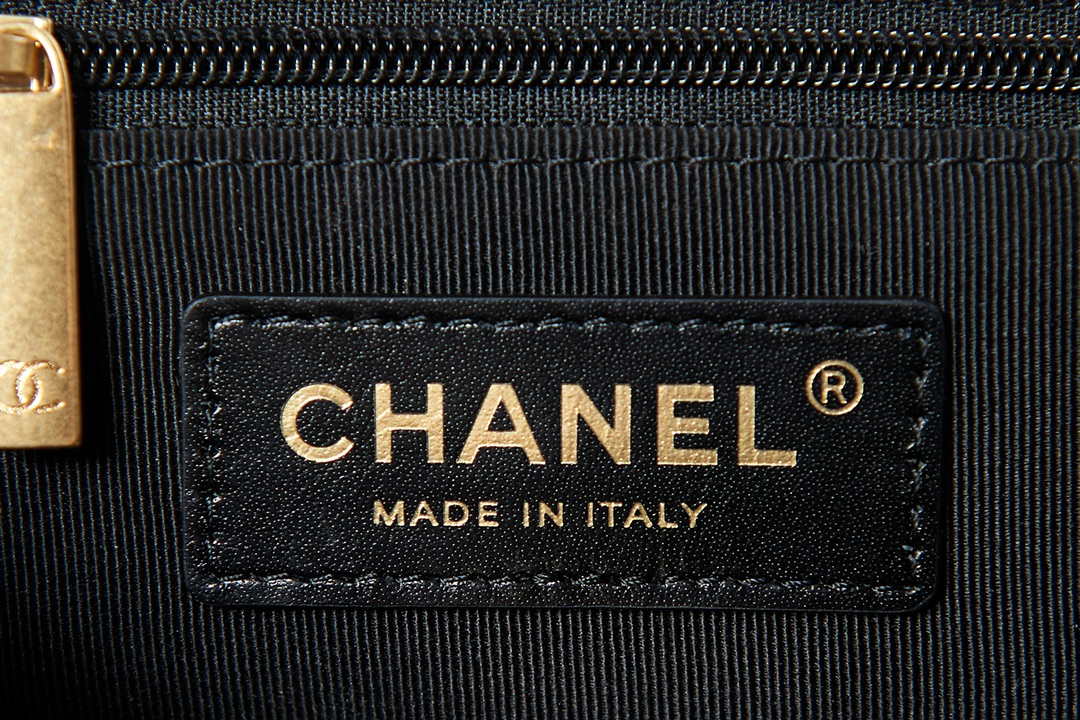 Chanel AS3653 Small Flap Bag with Top Handle Wool Tweed & Gold-Tone Metal Black and White - Default Title - View 8