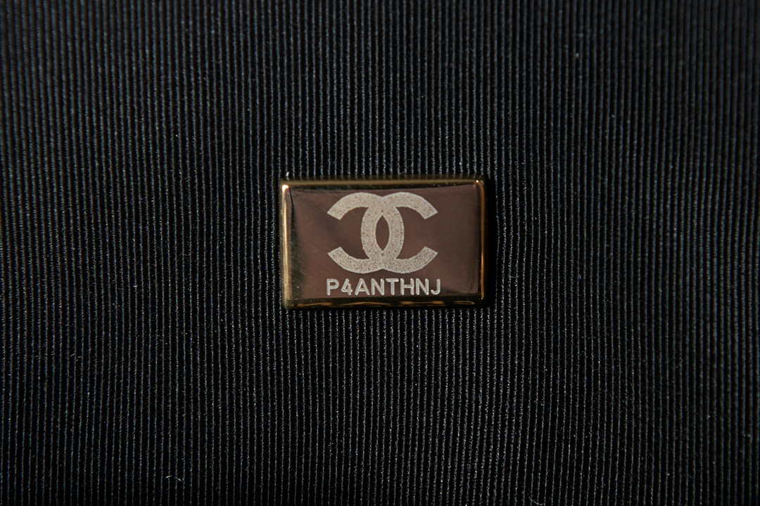 Chanel AS3653 Small Flap Bag with Top Handle Wool Tweed & Gold-Tone Metal Black and White - Default Title - View 9