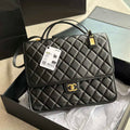 Chanel AS3662 LARGE BACKPACK Calfskin & Gold-Tone Metal Black - Default Title - View 1