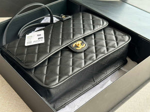 Chanel AS3662 LARGE BACKPACK Calfskin & Gold-Tone Metal Black - Default Title - View 6