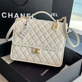Chanel AS3662 LARGE BACKPACK Calfskin & Gold-Tone Metal White - Default Title - View 1