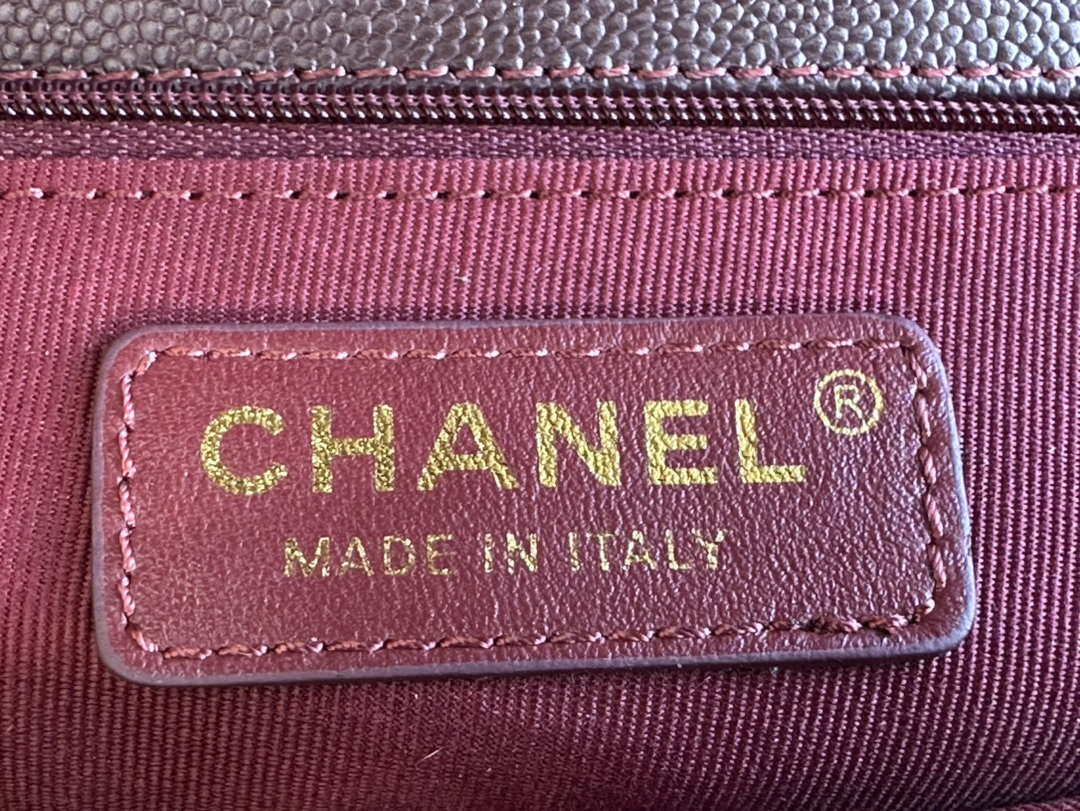 Chanel AS3662 LARGE BACKPACK Calfskin & Gold-Tone Metal Wine Red - Default Title - View 8
