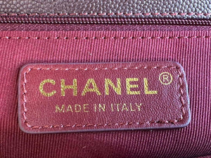 Chanel AS3662 LARGE BACKPACK Calfskin & Gold-Tone Metal Wine Red - Default Title - View 8