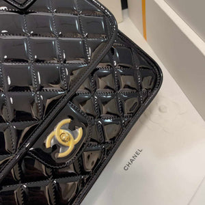 Chanel AS3662 LARGE BACKPACK Patent Calfskin & Gold-Tone Metal Black - Default Title - View 4