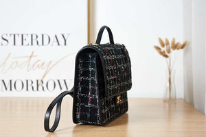 Chanel AS3662 LARGE BACKPACK Wool Tweed & Gold-Tone Metal Black - Default Title - View 3