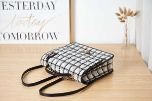 Chanel AS3662 LARGE BACKPACK Wool Tweed & Gold-Tone Metal White - Default Title - View 5