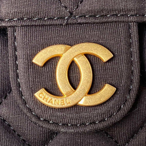 Chanel AS3710 Small Hobo Handbag Velvet & Gold-Tone Metal Black - Default Title - View 3