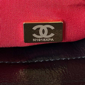 Chanel AS3710 Small Hobo Handbag Velvet & Gold-Tone Metal Black - Default Title - View 9