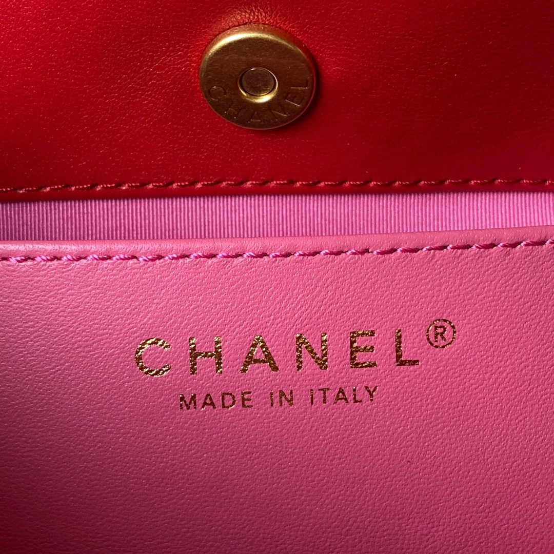 Chanel AS3710 Small Hobo Handbag Velvet & Gold-Tone Metal Red - Default Title - View 7