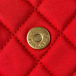 Chanel AS3710 Small Hobo Handbag Velvet & Gold-Tone Metal Red - Default Title - View 9