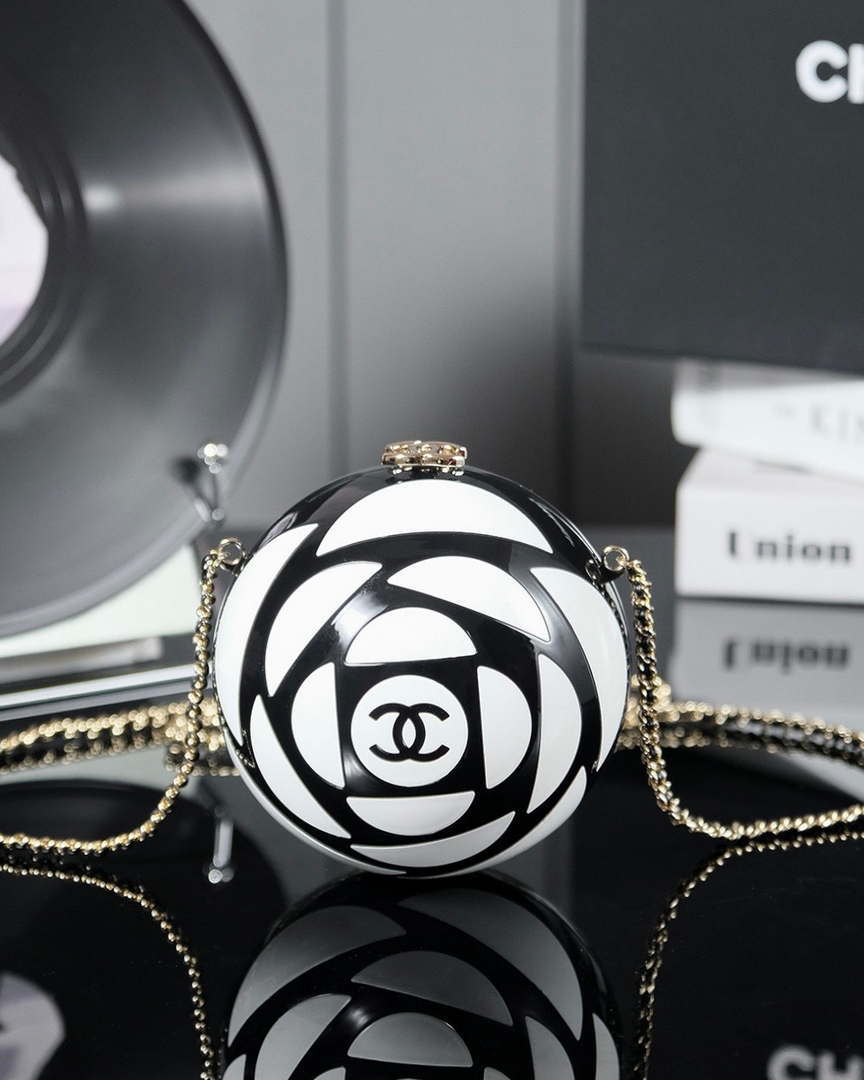 Chanel AS3716 Evening Football Lambskin white