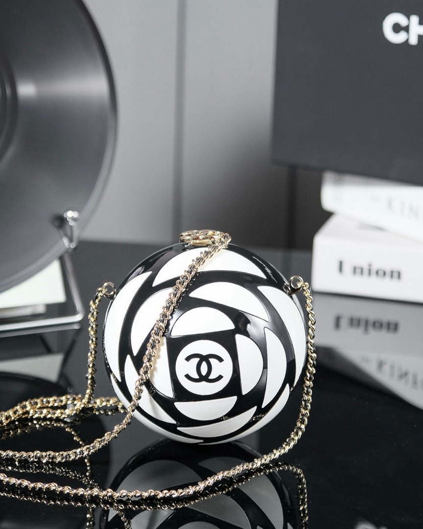 Chanel AS3716 Evening Football Lambskin white