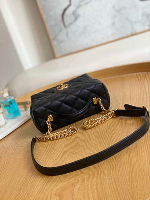 Chanel AS3729 Small Vanity Case Grained Calfskin & Gold-Tone Metal Black - Default Title - View 5