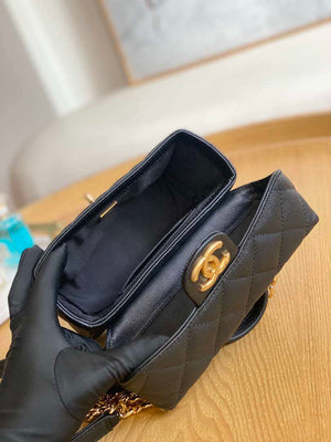 Chanel AS3729 Small Vanity Case Grained Calfskin & Gold-Tone Metal Black - Default Title - View 8