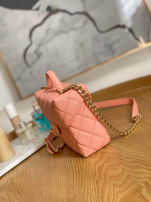 Chanel AS3729 Small Vanity Case Grained Calfskin & Gold-Tone Metal Pink - Default Title - View 4