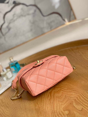 Chanel AS3729 Small Vanity Case Grained Calfskin & Gold-Tone Metal Pink - Default Title - View 6