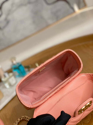 Chanel AS3729 Small Vanity Case Grained Calfskin & Gold-Tone Metal Pink - Default Title - View 9