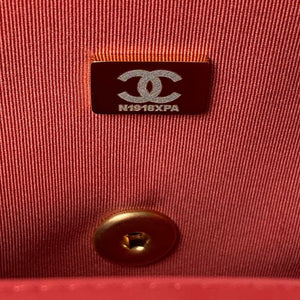Chanel AS3737 Mini Flap Bag Lambskin Enamel & Gold-Tone Metal Red - Default Title - View 9