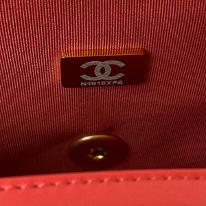 Chanel AS3738 Mini Flap Bag Lambskin Enamel & Gold-Tone Metal Red - Default Title - View 9