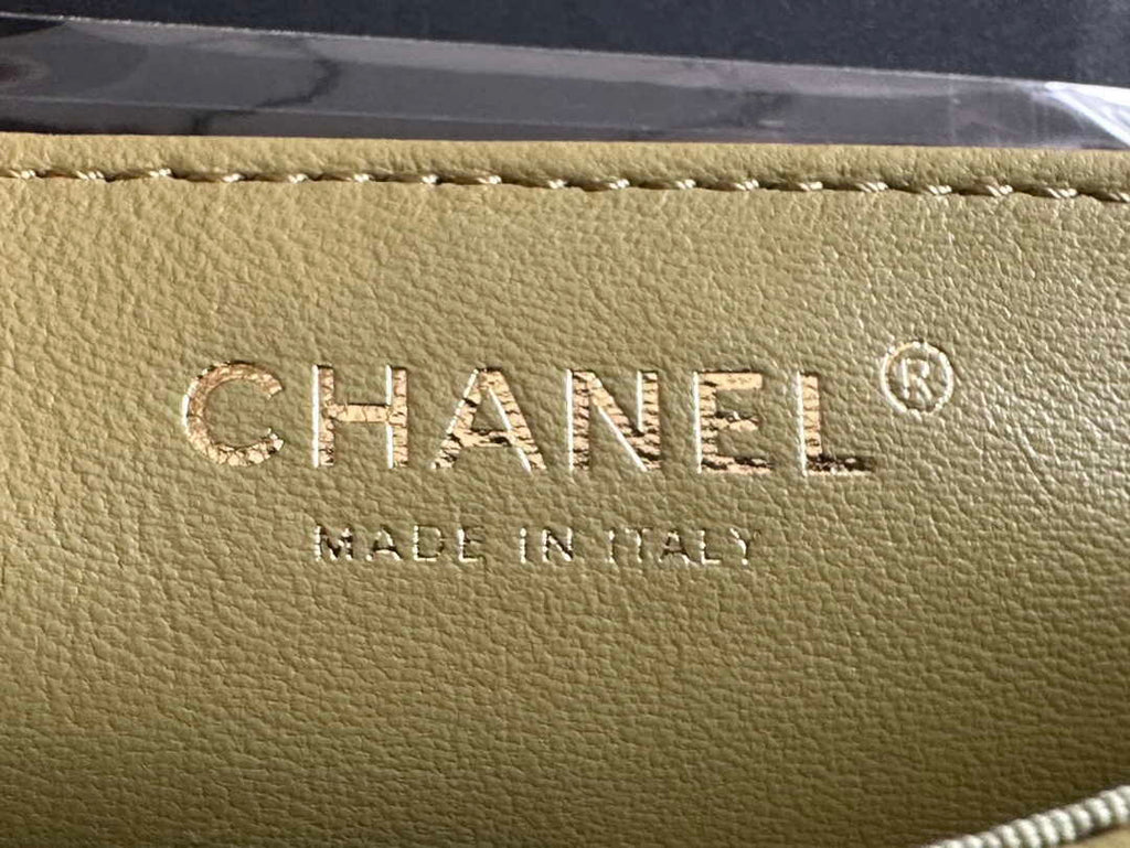 Chanel AS3738 Mini Flap Bag Lambskin Enamel & Gold-Tone Metal Yellow