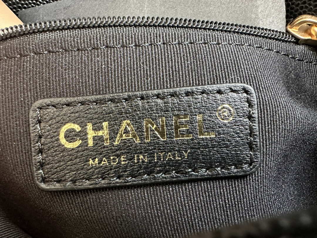 Chanel AS3757 Mini Flap Bag Grained Calfskin & Gold-Tone Metal Black