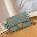 Chanel AS3757 Mini Flap Bag Grained Calfskin & Gold-Tone Metal Light Green - Default Title - View 1