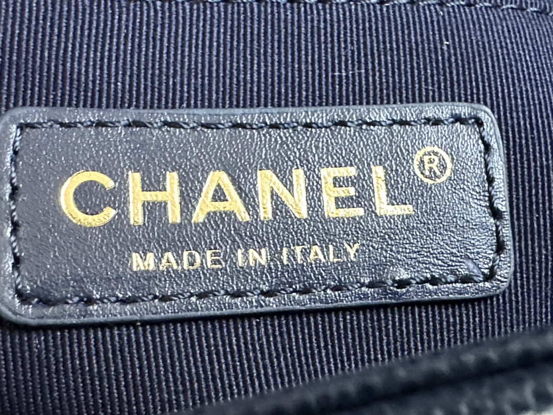 Chanel AS3757 Mini Flap Bag Grained Calfskin & Gold-Tone Metal Navy Blue - Default Title - View 8