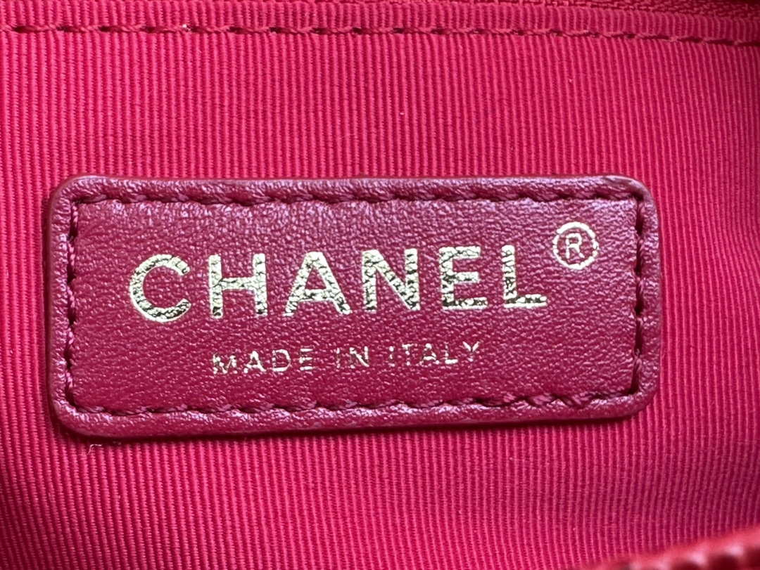 Chanel AS3757 Mini Flap Bag Grained Calfskin & Gold-Tone Metal Red - Default Title - View 8