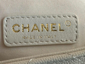 Chanel AS3757 Mini Flap Bag Grained Calfskin & Gold-Tone Metal White - Default Title - View 8