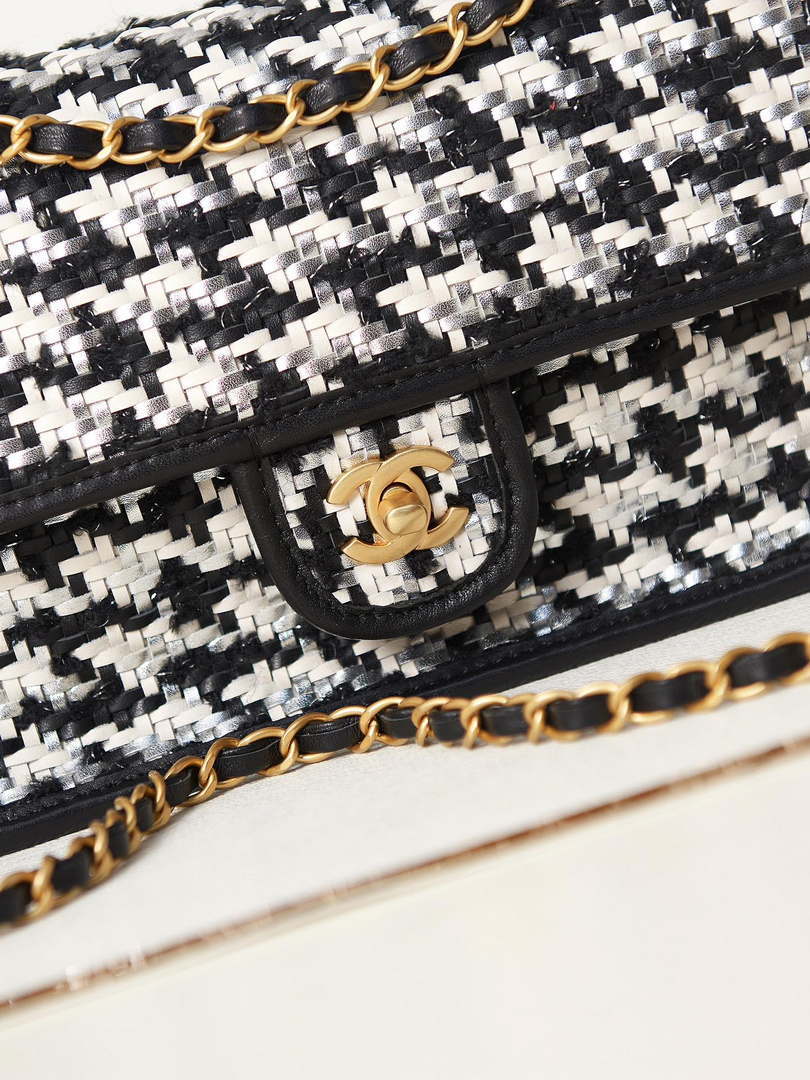 Chanel AS3767 Flap Bag Woven Lambskin Black - Default Title - View 2