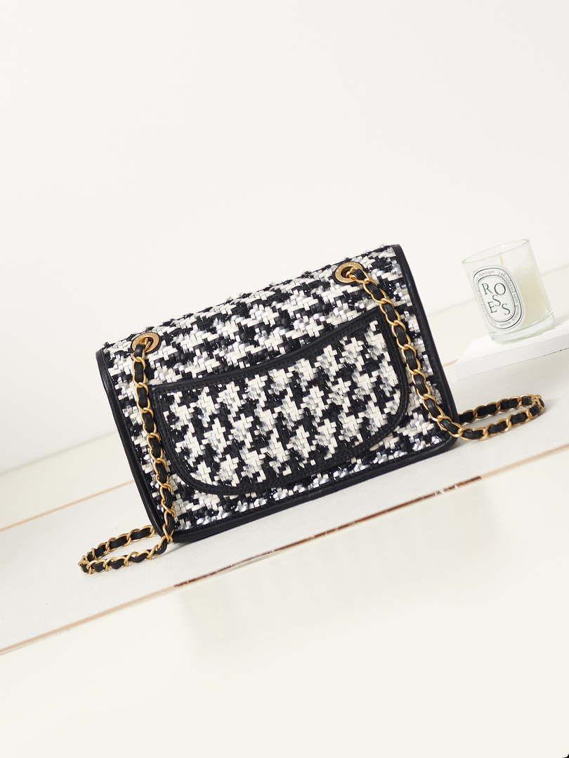 Chanel AS3767 Flap Bag Woven Lambskin Black - Default Title - View 5