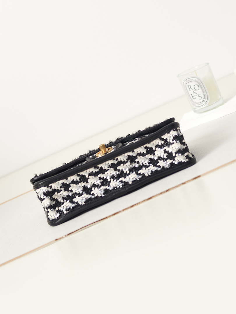 Chanel AS3767 Flap Bag Woven Lambskin Black - Default Title - View 6